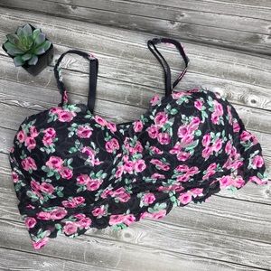 Victoriaβs Secret PINK floral lace bralette large